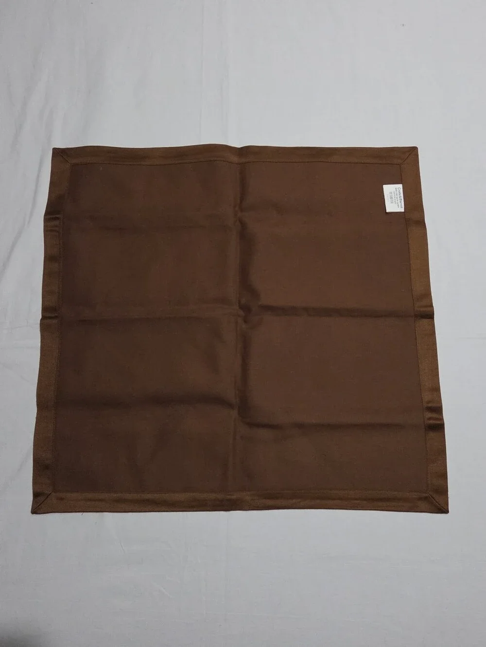 Crate & Barrel Marlowe Brown Satin Cloth Napkins Set of 4